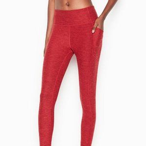 VICTORIA’S SECRET STUDIO TIGHT LEGGINGS 7/8 HEATHER RED XS